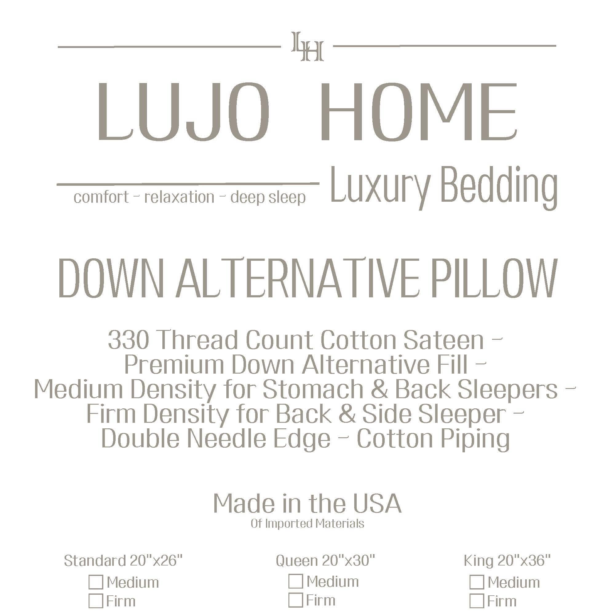 Luxury Down Alternative Pillow – Medium Density : King 20x36