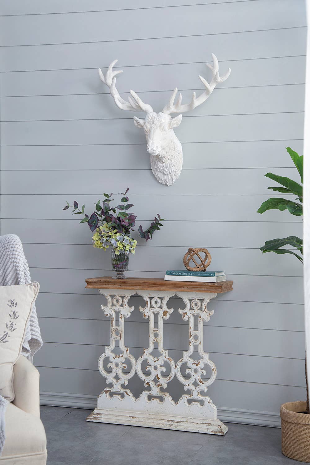 32x12x32" Rustic Fir Wood Console Table