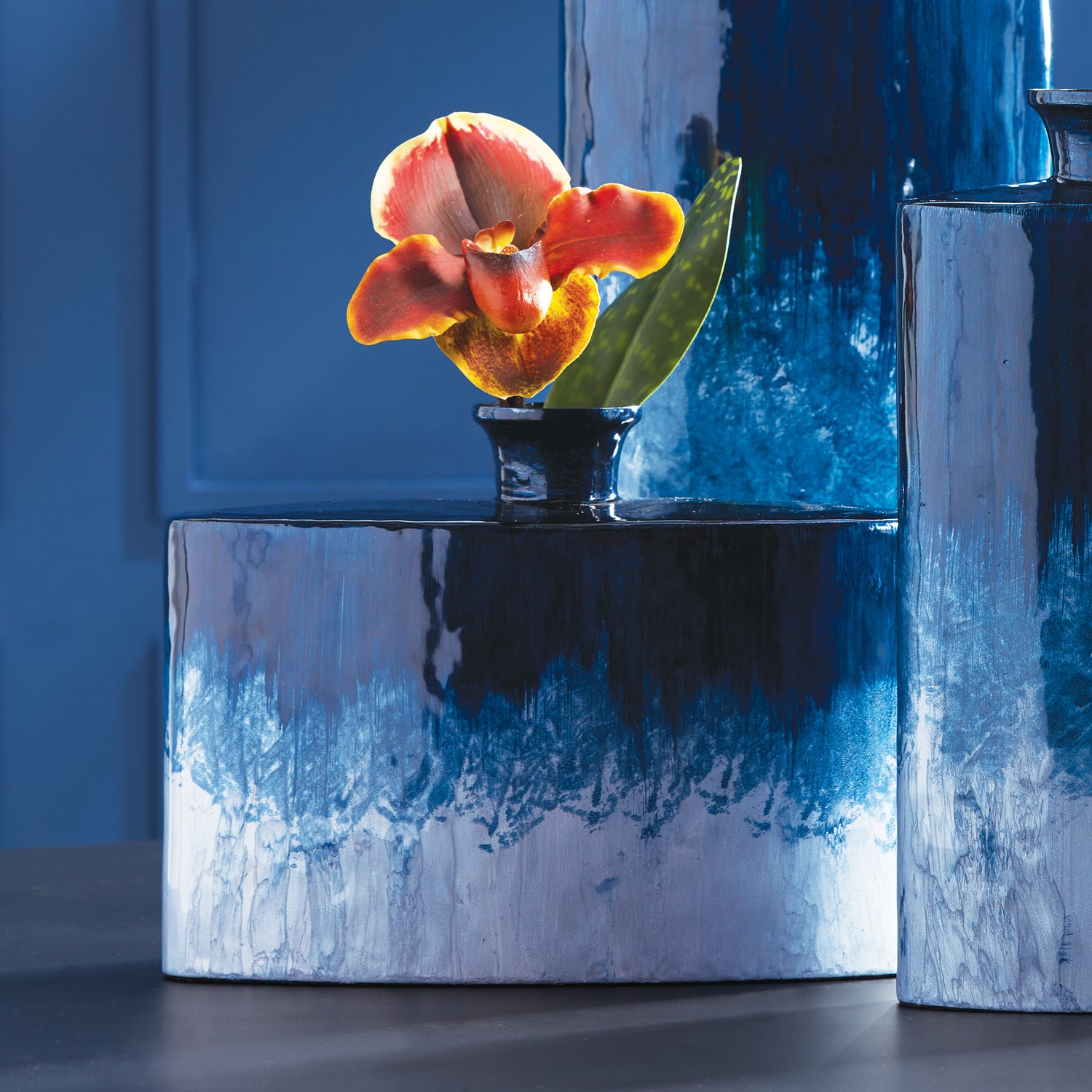 Azul Decorative Flask Vase