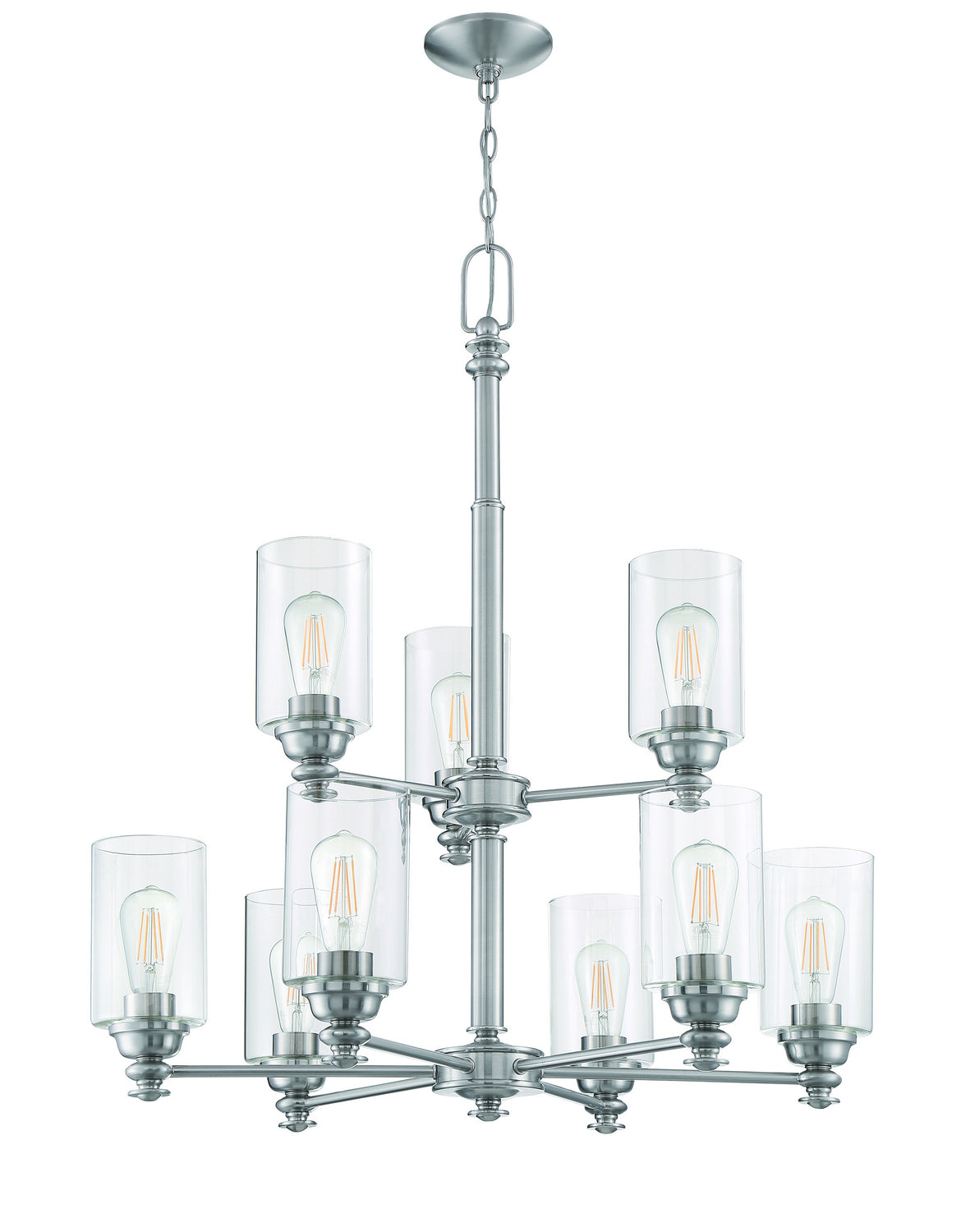 Craftmade - 49829-BNK-C - Nine Light Chandelier - Dardyn - Brushed Polished Nickel