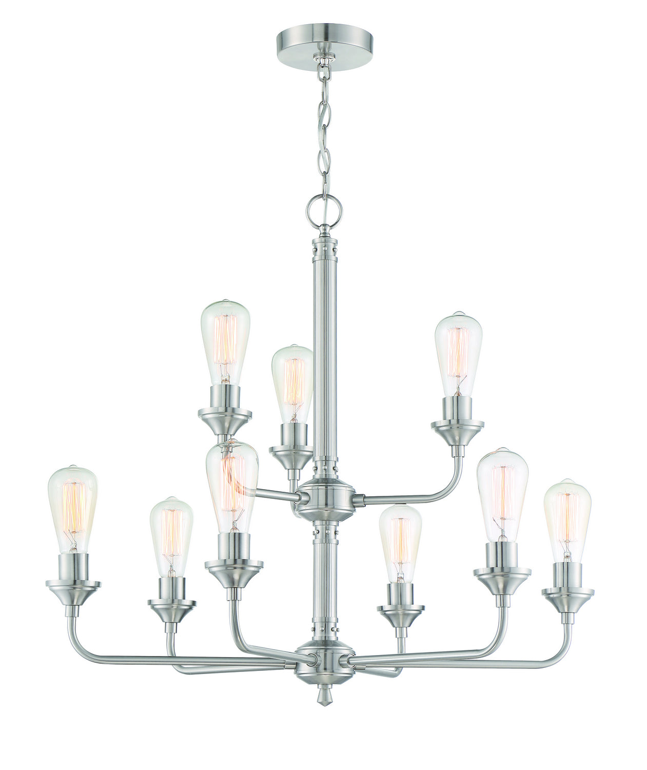 Craftmade - 53029-BNK - Nine Light Chandelier - Bridgestone - Brushed Polished Nickel