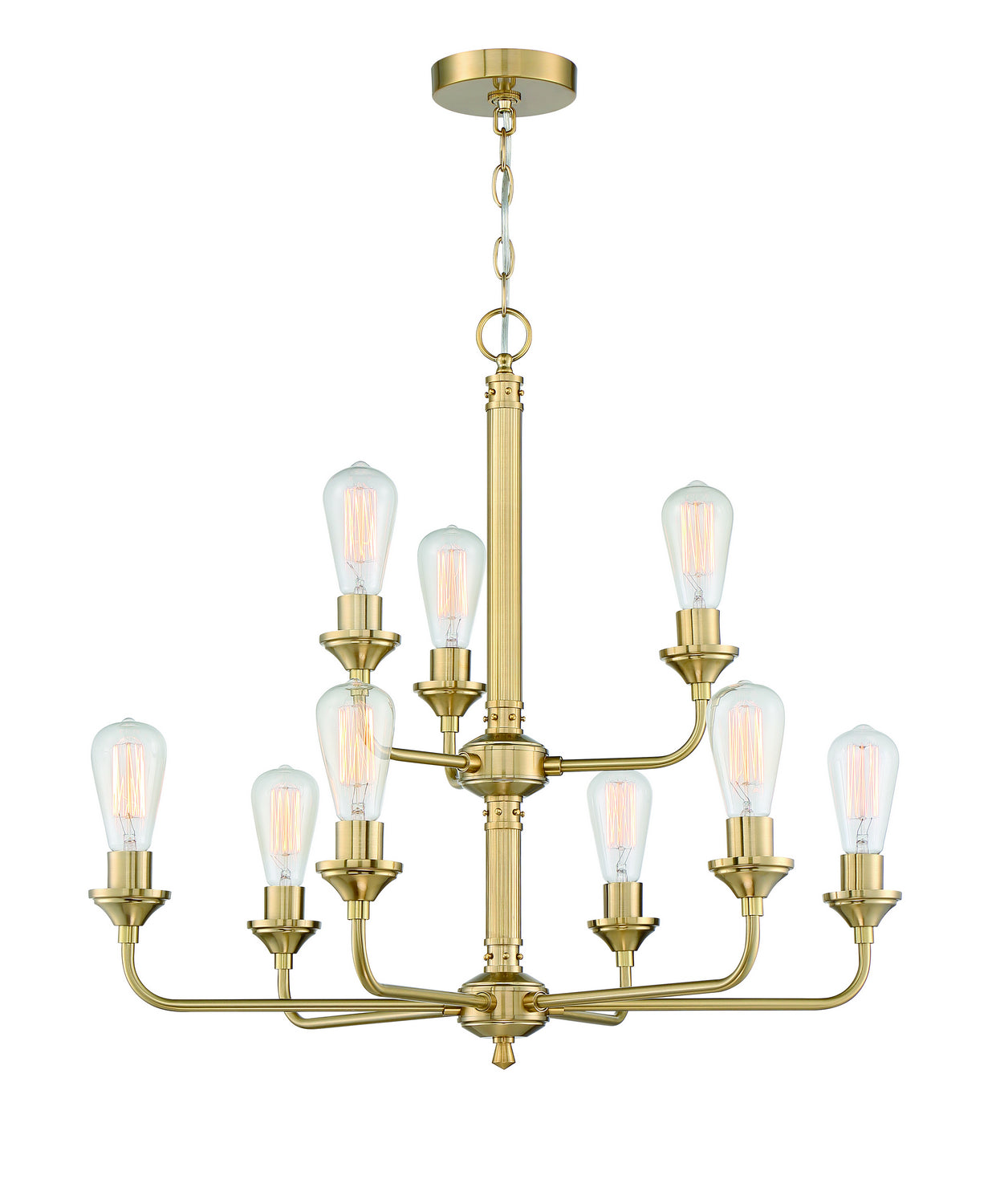 Craftmade - 53029-SB - Nine Light Chandelier - Bridgestone - Satin Brass