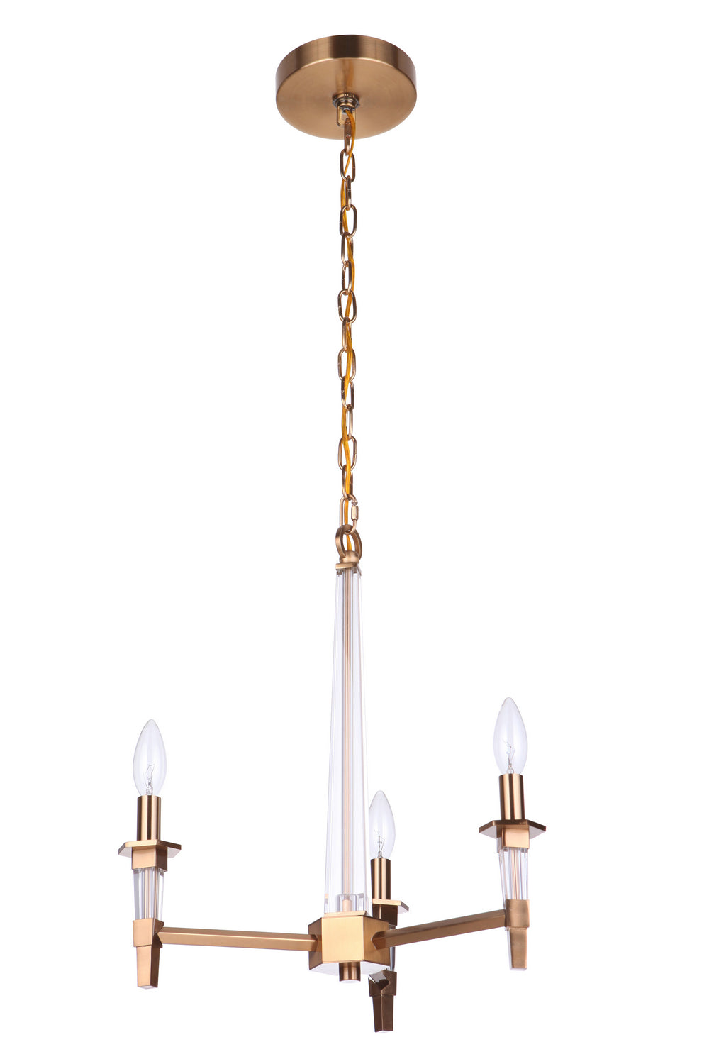 Craftmade - 53223-SB - Three Light Chandelier - Tarryn - Satin Brass