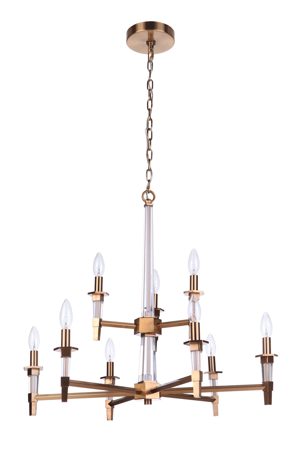 Craftmade - 53229-SB - Nine Light Chandelier - Tarryn - Satin Brass