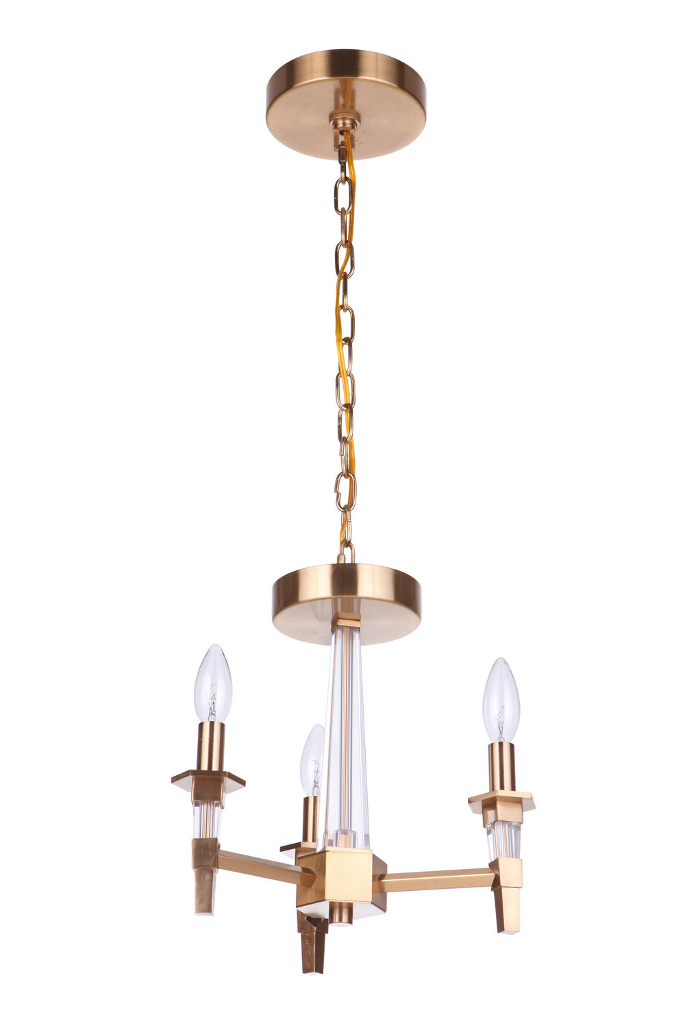 Craftmade - 53253-SB - Three Light Convertible Semi Flush/Pendant - Tarryn - Satin Brass