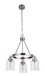 Craftmade - 53623-BNK - Three Light Chandelier - Foxwood - Brushed Polished Nickel