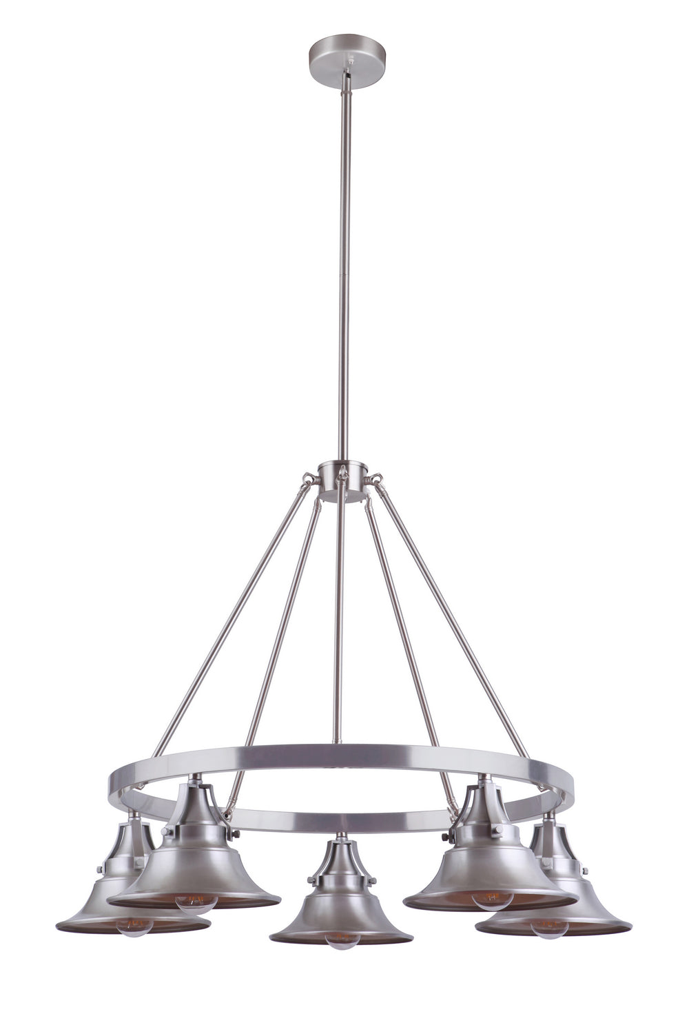 Craftmade - 54025-SA - Five Light Outdoor Chandelier - Union - Satin Aluminum