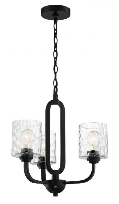 Craftmade - 54223-FB - Three Light Chandelier - Collins - Flat Black