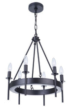 Craftmade - 54326-FB - Six Light Chandelier - Larrson - Flat Black