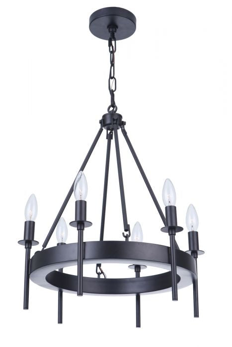 Craftmade - 54326-FB - Six Light Chandelier - Larrson - Flat Black