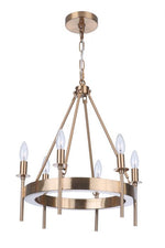 Craftmade - 54326-SB - Six Light Chandelier - Larrson - Satin Brass