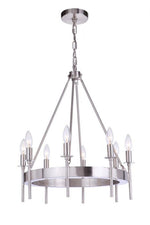 Craftmade - 54328-BNK - Eight Light Chandelier - Larrson - Brushed Polished Nickel