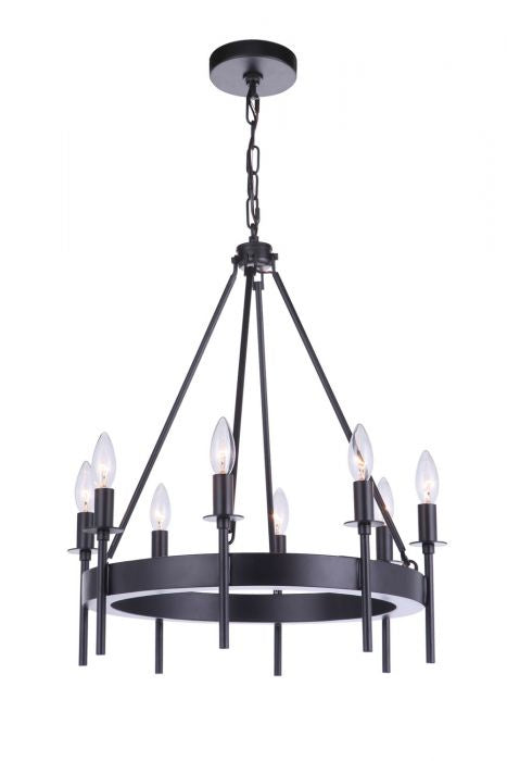 Craftmade - 54328-FB - Eight Light Chandelier - Larrson - Flat Black