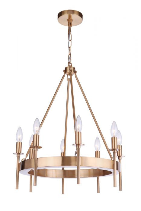 Craftmade - 54328-SB - Eight Light Chandelier - Larrson - Satin Brass