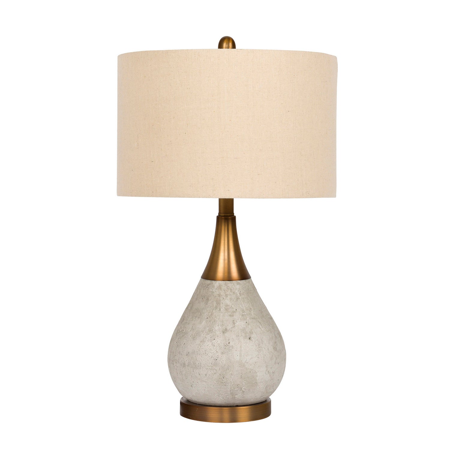 Craftmade - 86237 - One Light Table Lamp - Table Lamp - Natural Concrete/Antique Brass