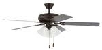 Craftmade - DCF52ESP5C3W - 52"Ceiling Fan - Decorator's Choice 3 Light Kit - Espresso