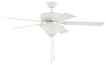 Craftmade - DCF52W5C1W - 52"Ceiling Fan - Decorator's Choice Bowl Light Kit - Matte White