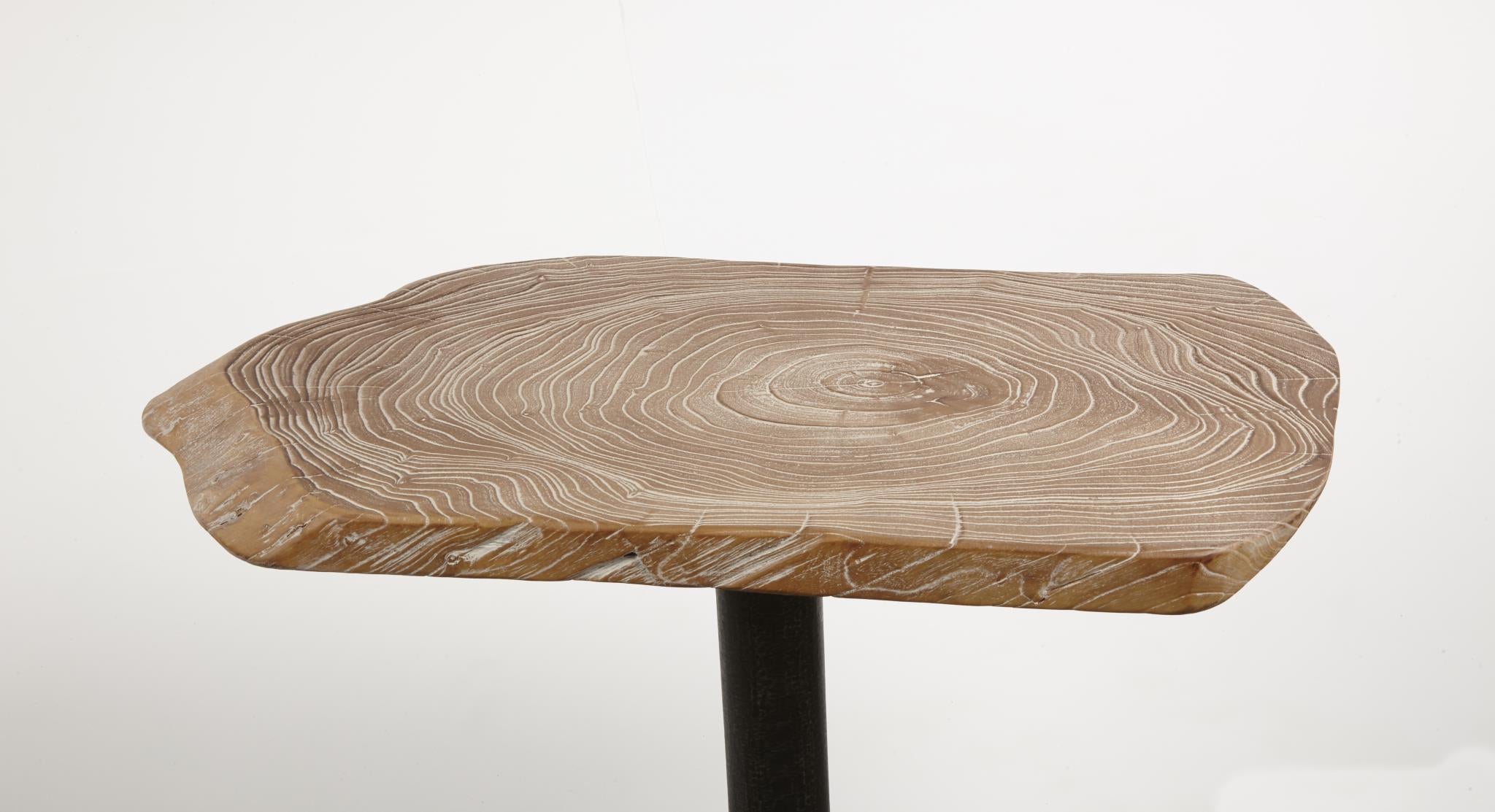 Pods Large End Table - Grey Washed/Iron