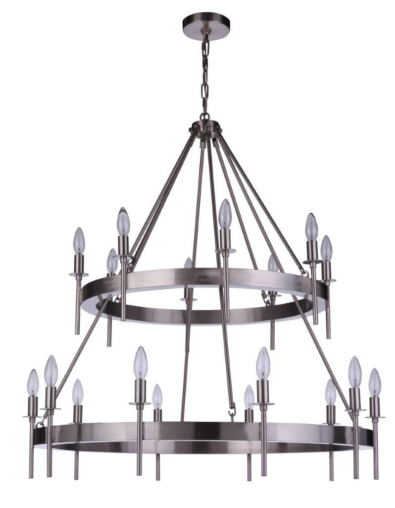 Craftmade - 54318-BNK - 18 Light Chandelier - Larrson - Brushed Polished Nickel