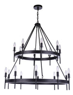 Craftmade - 54318-FB - 18 Light Chandelier - Larrson - Flat Black