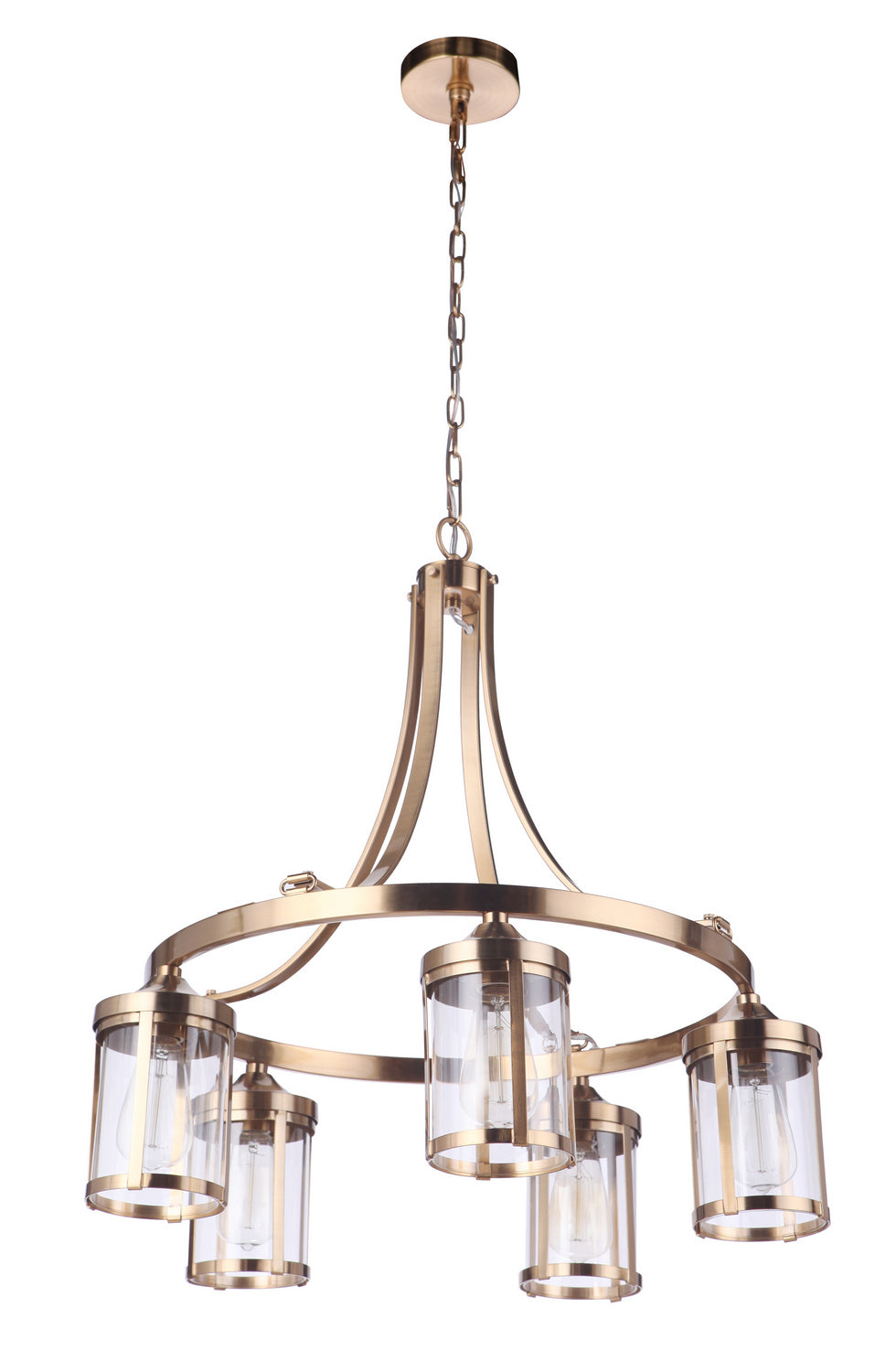 Craftmade - 55325-SB - Five Light Chandelier - Elliot - Satin Brass