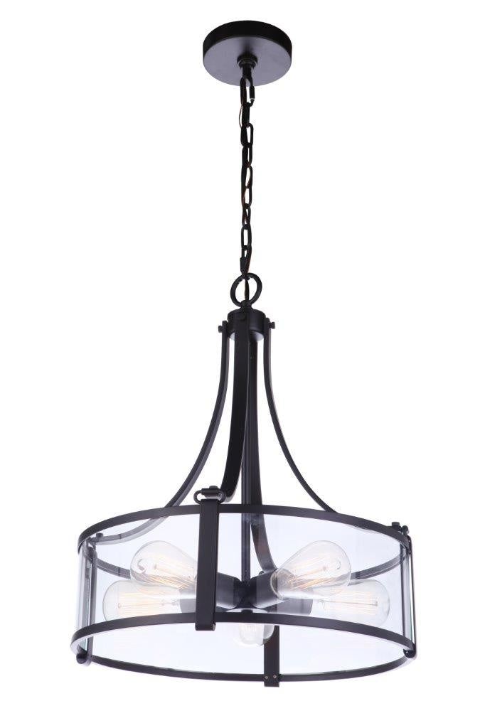 Craftmade - 55395-FB - Five Light Pendant - Elliot - Flat Black