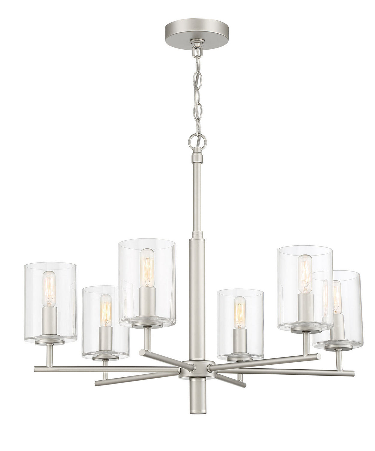 Craftmade - 55626-SN - Six Light Chandelier - Hailie - Satin Nickel