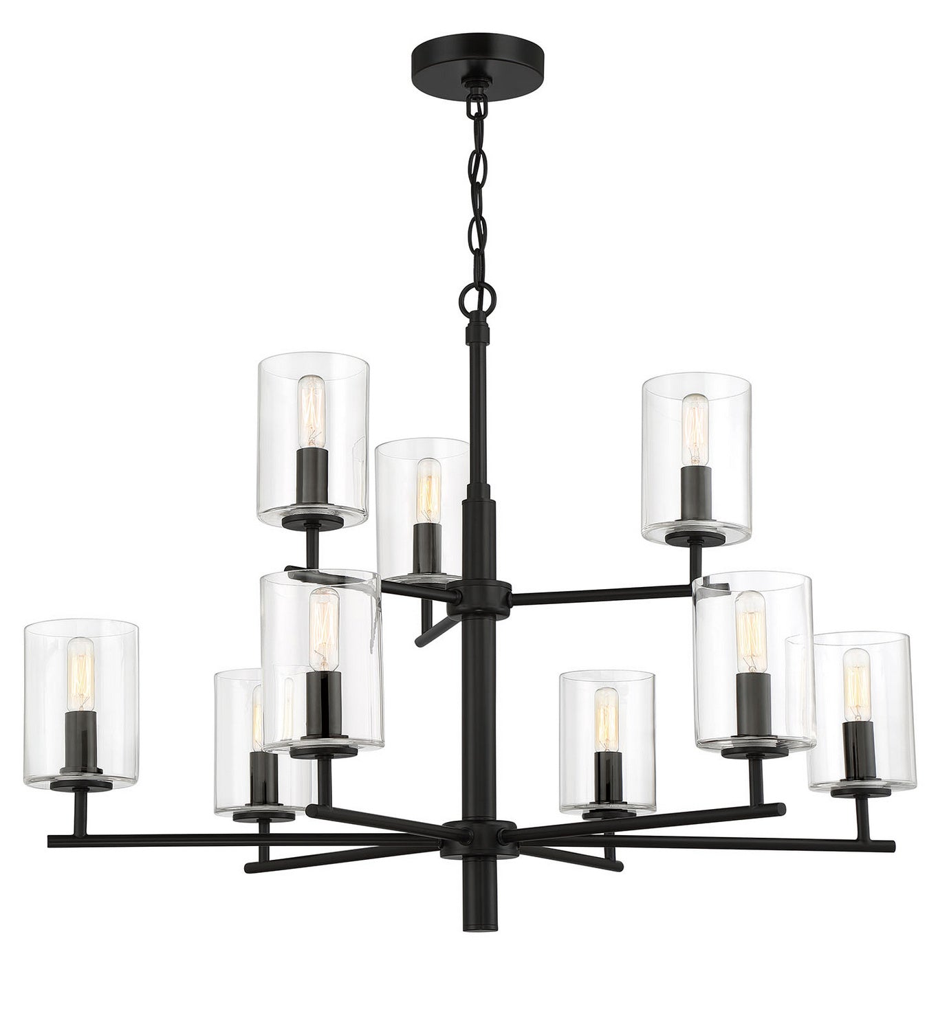 Craftmade - 55629-FB - Nine Light Chandelier - Hailie - Flat Black