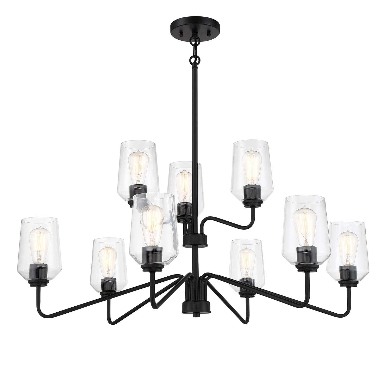 Craftmade - 56129-FB - Nine Light Chandelier - Shayna - Flat Black