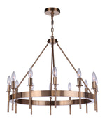 Craftmade - 54312-SB - 12 Light Chandelier - Larrson - Satin Brass