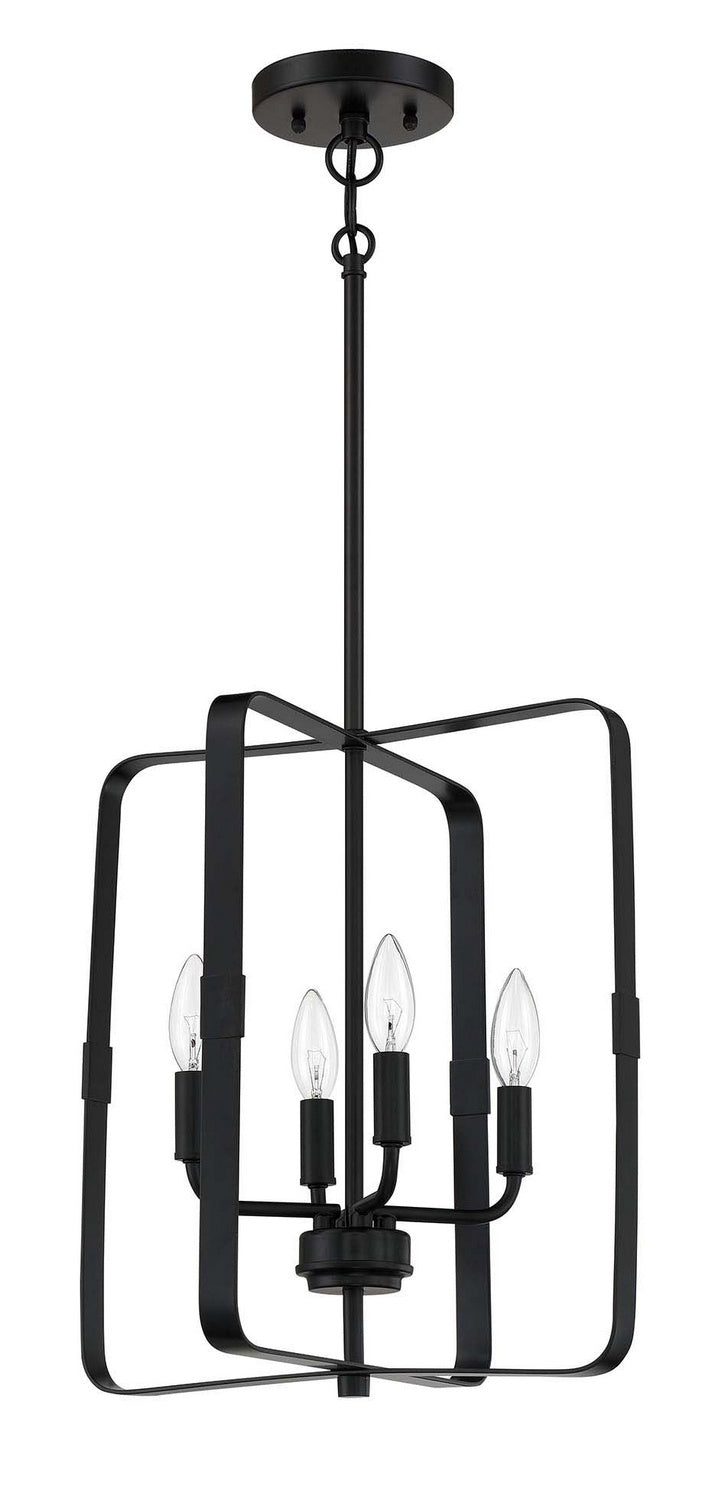 Craftmade - 56034-FB - Four Light Foyer Pendant - Stowe - Flat Black