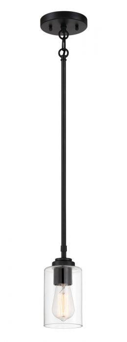 Craftmade - 56091-FB - One Light Mini Pendant - Stowe - Flat Black