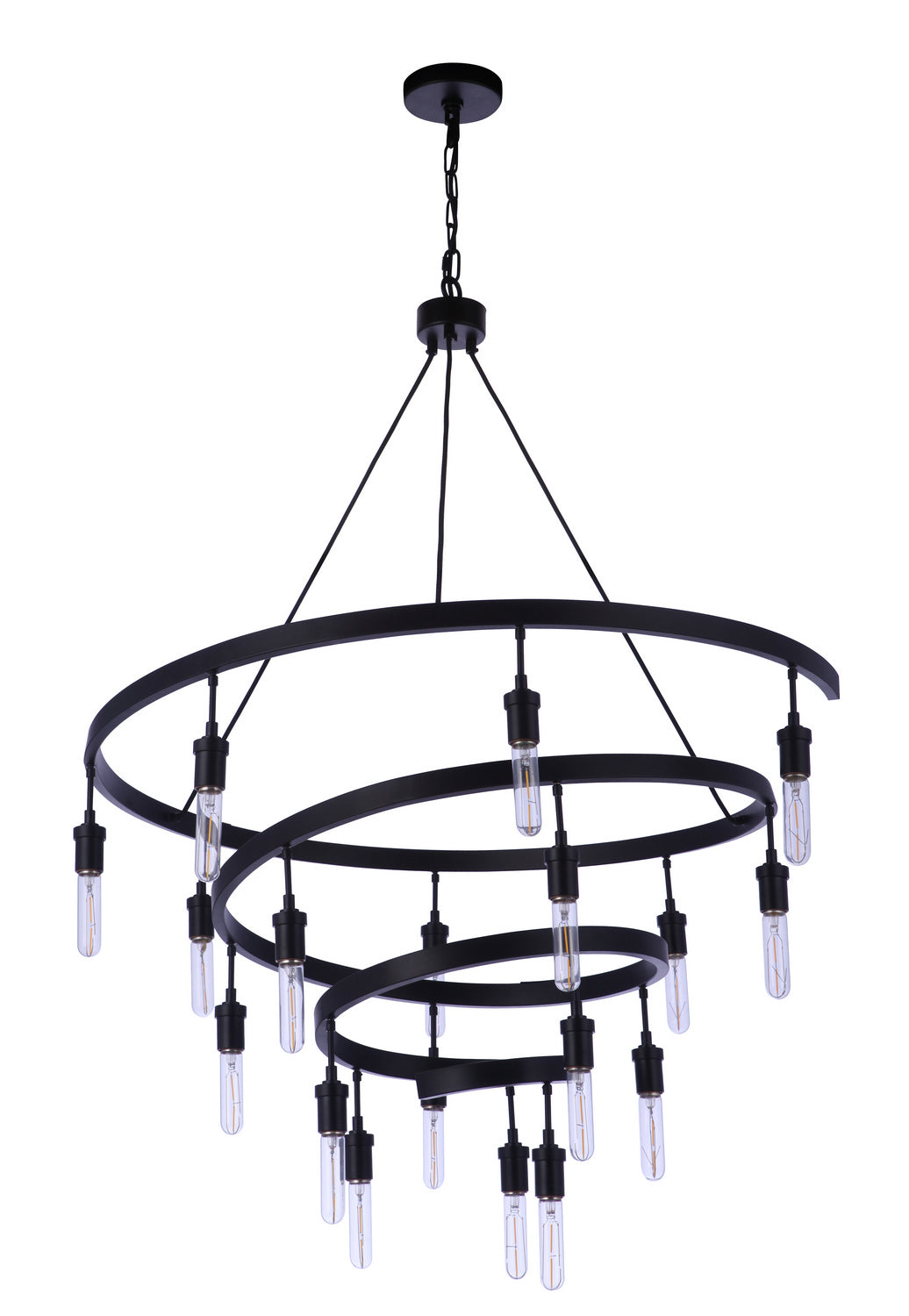 Craftmade - 55418-FB - 18 Light Chandelier - Tranquil - Flat Black