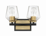 Craftmade - 56902-FBSB - Two Light Vanity - Avante Grand - Flat Black/Satin Brass