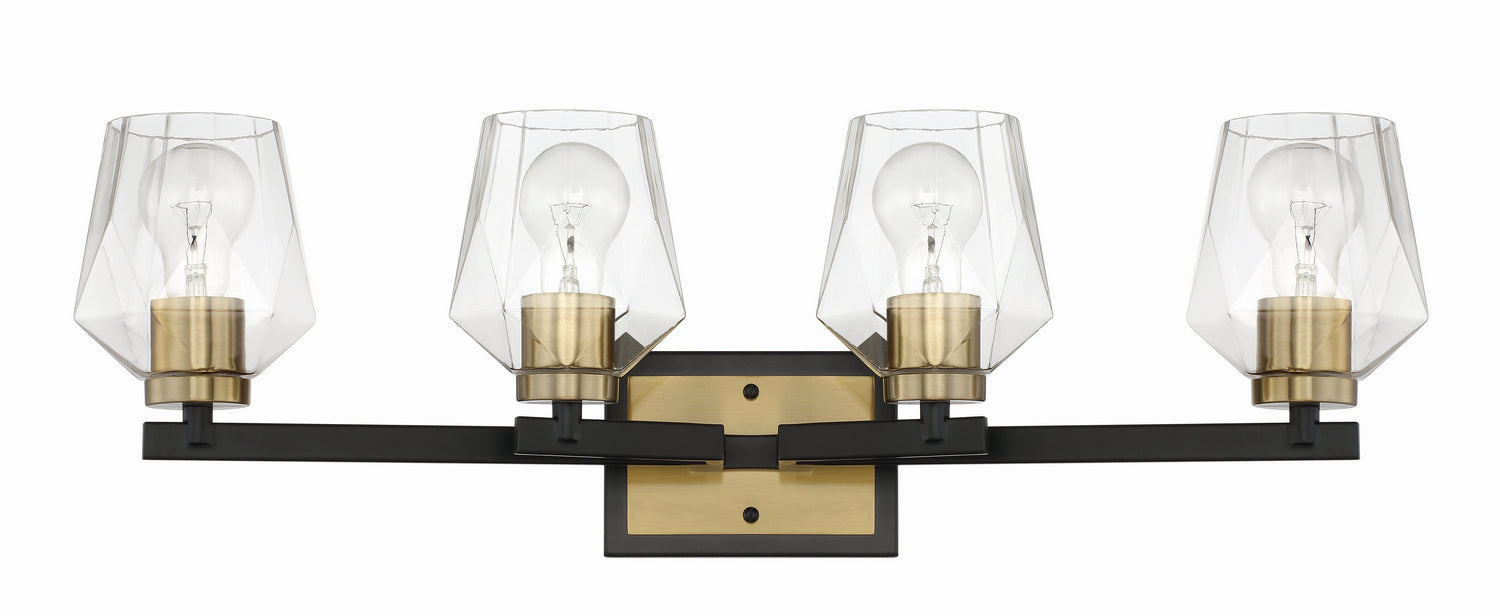 Craftmade - 56904-FBSB - Four Light Vanity - Avante Grand - Flat Black/Satin Brass