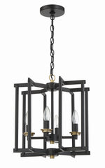 Craftmade - 56934-FBSB - Four Light Foyer Pendant - Avante Grand - Flat Black/Satin Brass