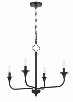 Craftmade - 57024-FB - Four Light Chandelier - Jolenne - Flat Black