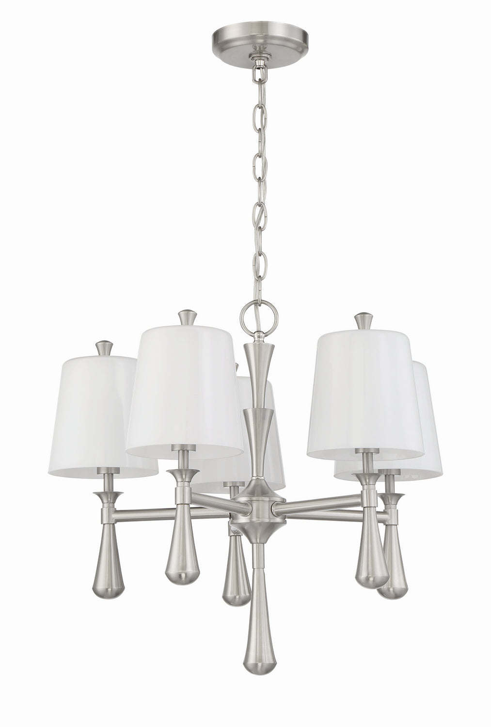 Craftmade - 57425-BNK - Five Light Mini Chandelier - Palmer - Brushed Polished Nickel