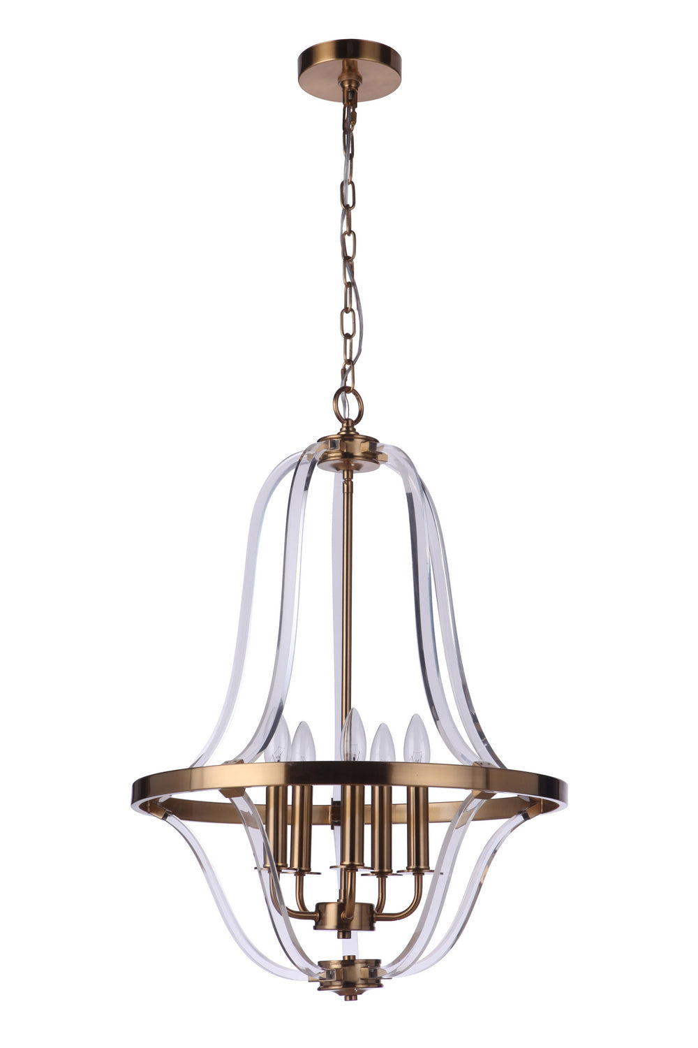 Craftmade - 57735-SB - Five Light Foyer Pendant - Graclyn - Satin Brass