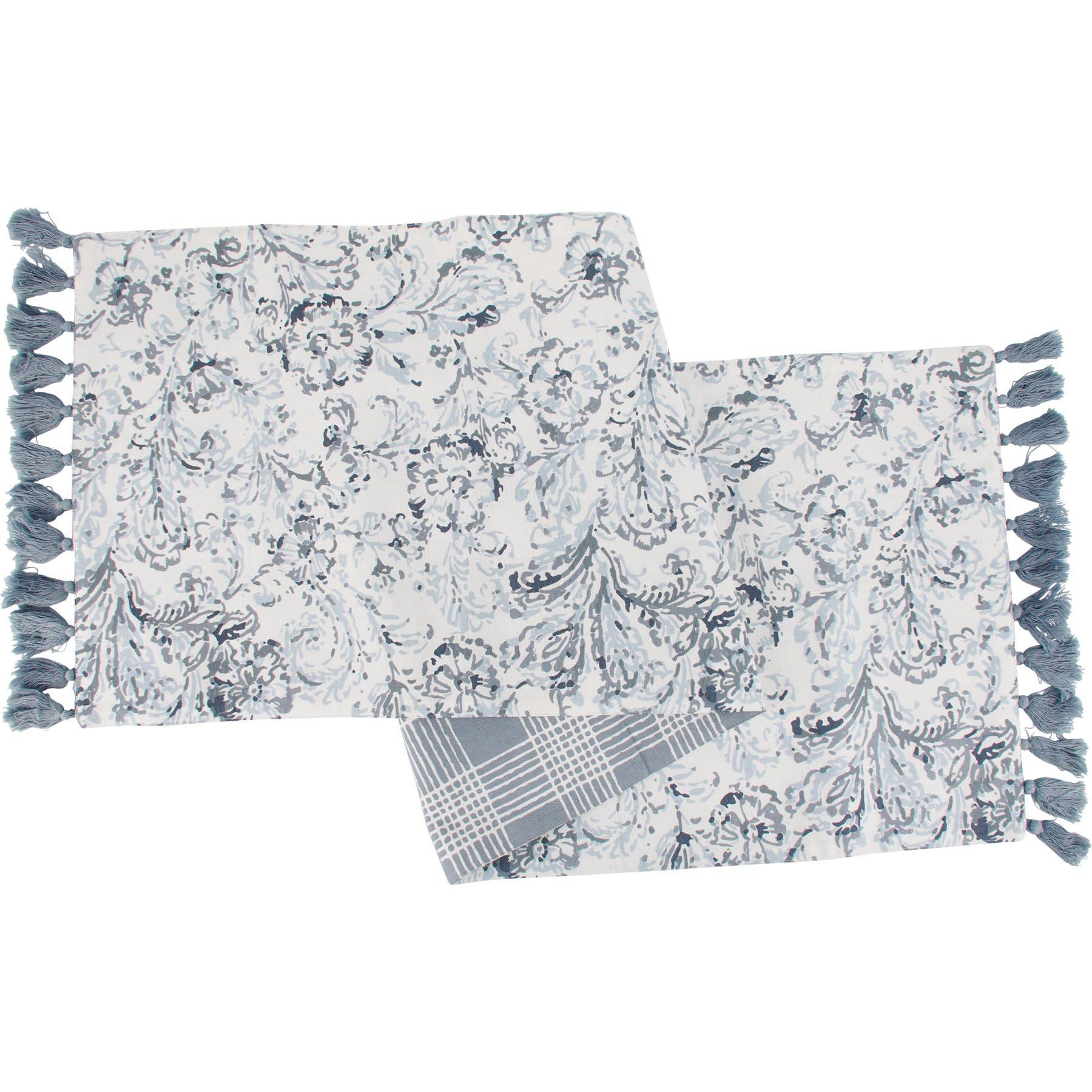 Indigo Blue Floral Table Runner