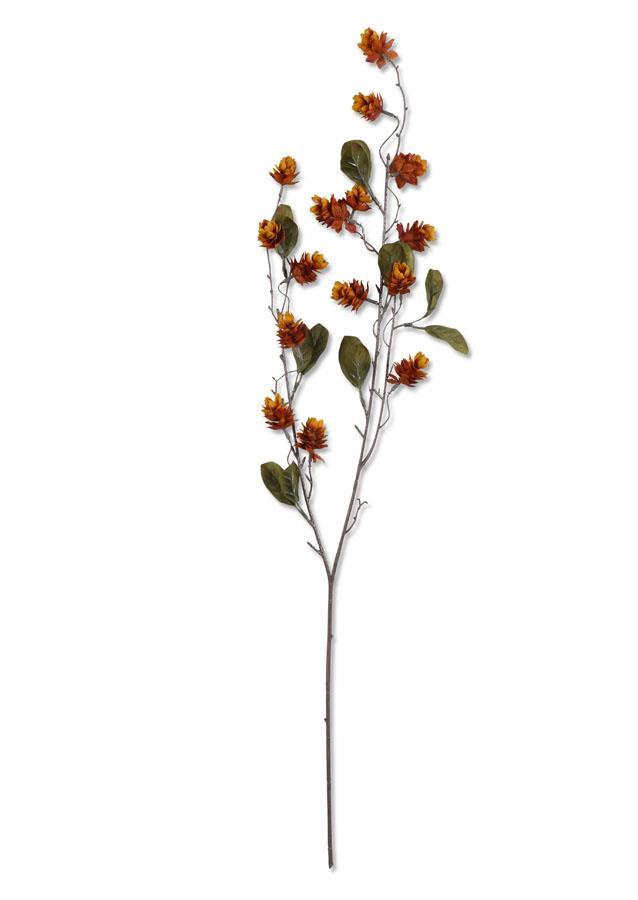 35 Inch Rust Hops w/Leaves Spray