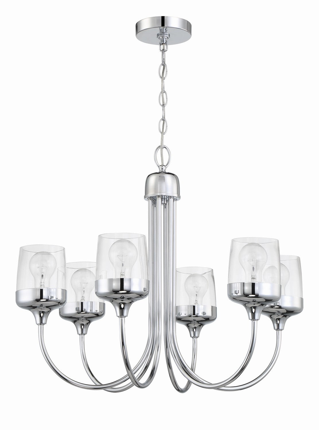 Craftmade - 58126-CH - Six Light Chandelier - Wrenn - Chrome