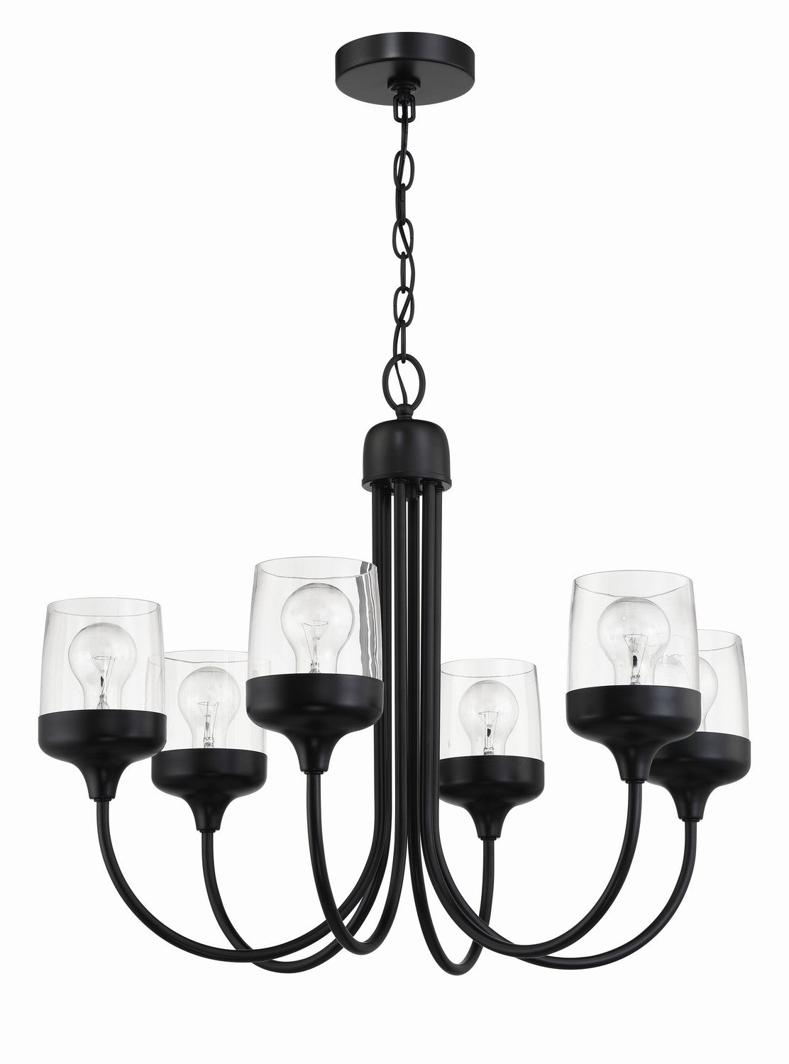 Craftmade - 58126-FB - Six Light Chandelier - Wrenn - Flat Black