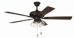 Craftmade - ECF104ESP5-ESPWLN - 52"Ceiling Fan - Eos Clear 4 Light - Espresso