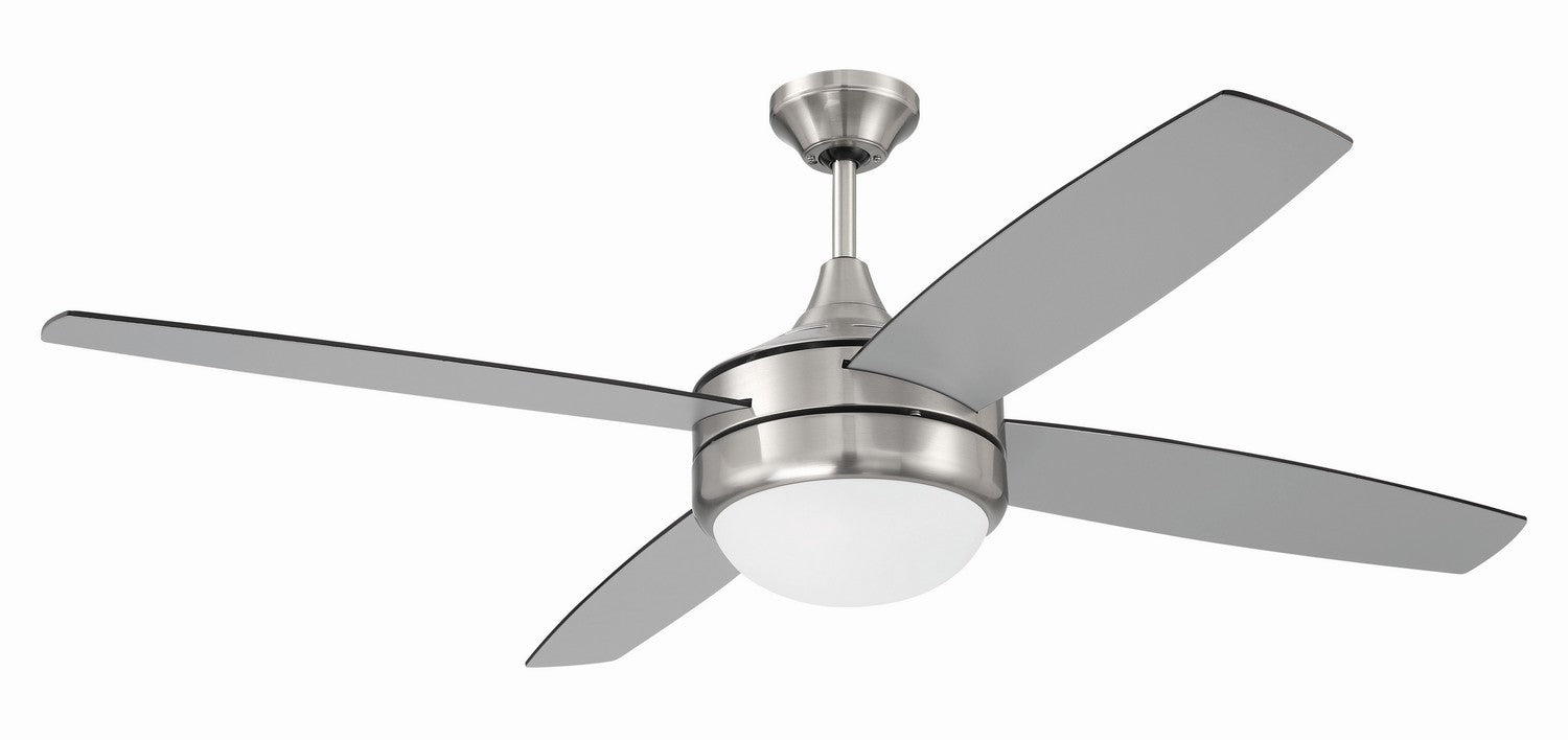 Craftmade - PHZ52BNK4-BNGW - 52"Ceiling Fan - Phaze II - Brushed Polished Nickel