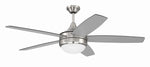 Craftmade - PHZ52BNK5-BNGW - 52"Ceiling Fan - Phaze II - Brushed Polished Nickel