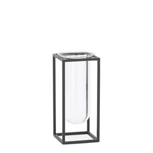 Glass Test Tube Vase in Black Metal Rectangular Frame - 2 Sizes