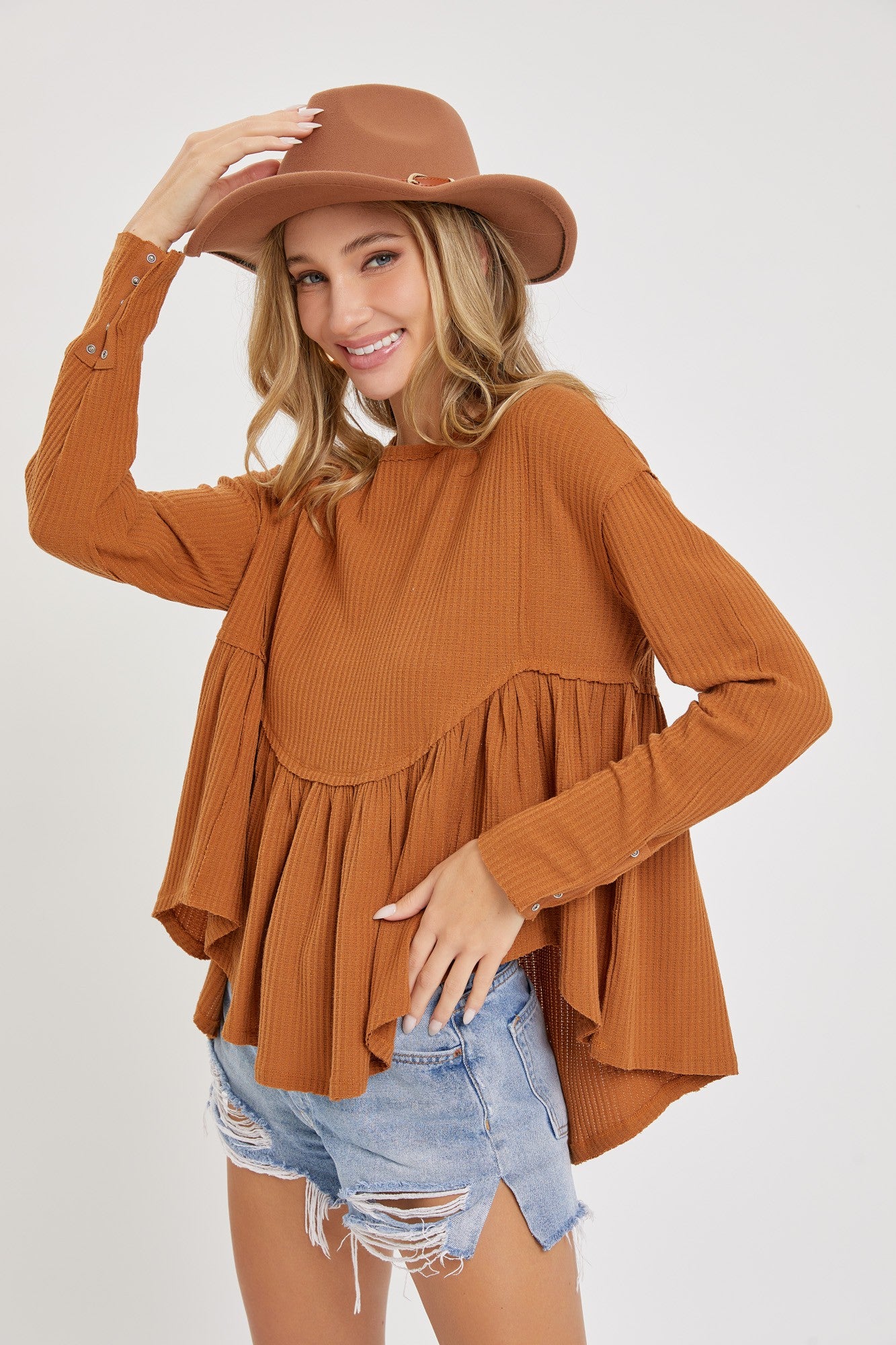 BABYDOLL SLOUCHY TOP - 2 Colors