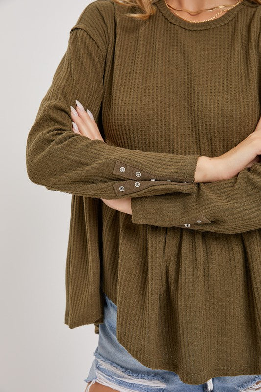 BABYDOLL SLOUCHY TOP - 2 Colors