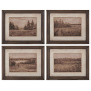 19.75 Inch Dark Fir Wood Framed Naturescape Prints